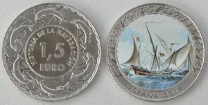 1,5 Euro Spanien 2019 Geschichte der Schifffahrt Span. Schebecke des 17. Jhdts. - Bild 1 von 1
