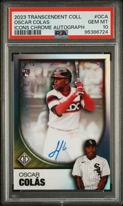 2023 Topps Transcendent #OCA Oscar Colas Rookie Auto /15 PSA 10 - Picture 1 of 2