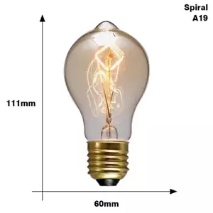 E27 Incandescent Bulb 40W 220V Retro Vintage Edison Filament Light G80 G95 G125 - Picture 1 of 30