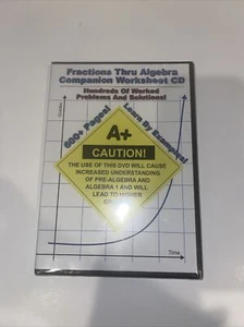 Fractions Thru Algebra Companion Worksheet CD - Hundreds Of Fully Worked Problem - Imagen 1 de 4