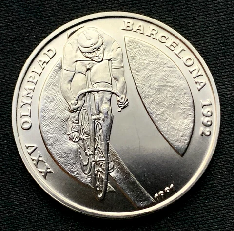 1991 Laos 10 Kips Coin GEM UNC Olympics ( 5000 Minted )  #ZM106 Cover