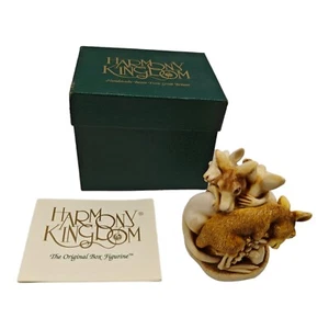 Harmony Kingdom Baby Boomer Kangaroos Trinket Box Figurine 1997 Made in England - Picture 1 of 12