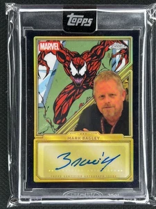 2025 Topps Marvel Mint Mark Bagley 6/10 Black Artist Auto Carnage #CA-MBA - Picture 1 of 2