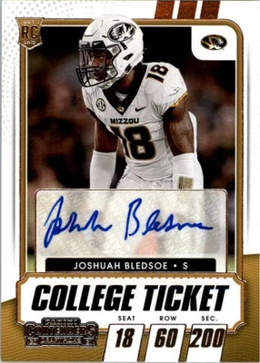 2021 Panini Contenders Draft Picks #255 Joshuah Bledsoe RC Auto - NM-MT - Image 1 of 2