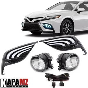 For 2021-2023 Toyota Camry SE XSE LED DRL Daytime Running Fog Lights Turn Signal - Picture 1 of 18