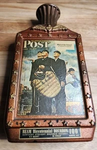 Jim Beam Saturday Evening Post Bourbon Decanter Umpire Baseball Ebbets Field - Picture 1 of 7