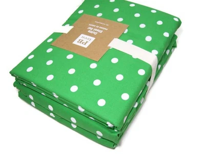 Juego completo de sábanas Pottery Barn Teen Dottie Dot de algodón verde nuevo Foto 1 de 4