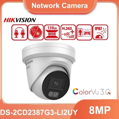 Hikvision 8MP DS-2CD2387G3-LI2UY Hybrid Light ColorVu 3.0 Dual MIC IP Camera - Image 1 of 4