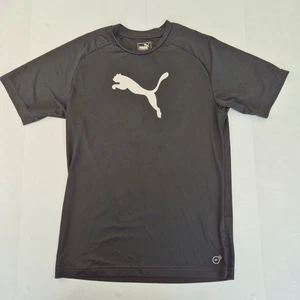Puma T-Shirt Small Blac Mens Dry Cell Crew Neck Casual Athletic Graphic Logo Tee - Picture 1 of 18