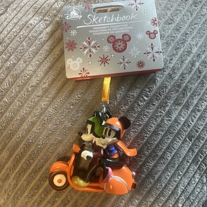 Disney Epcot Italy Pavilion Sketchbook Mickey & Minnie Scooter Ornament 2023 - Picture 1 of 6