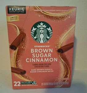 Starbucks Brown Sugar Cinnamon Flavor Dark Roast Keurig K-Cup Coffee Pods - 22ct - Picture 1 of 9