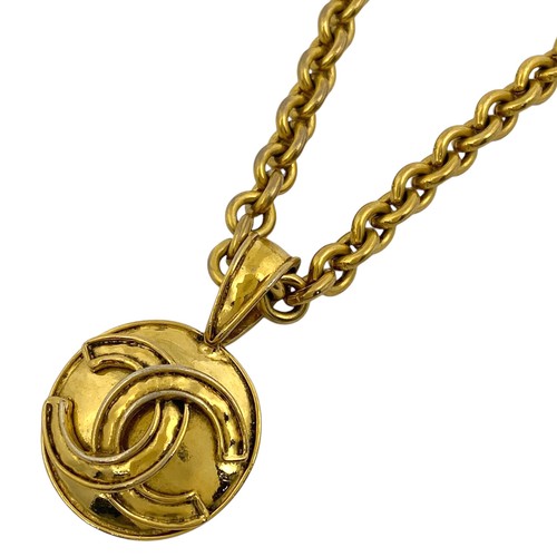 CHANEL (Incastro) Collana Catena Logo CC Collana Tonda Placcata Oro Gol...