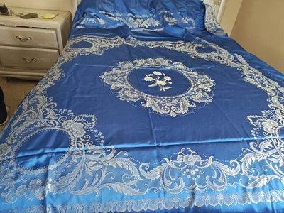 Bed Cover Queen From Italy Over 65 Years Old. Possible Silk Or Satin - Image 1 of 4