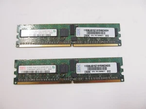IBM 39M5817 1GB Kit 2x512MB Pc2-3200R Ecc DDR2 Dimm zj - Picture 1 of 2