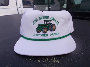 Vintage John Deere Dallas Customer Driven Tractor Strapback Cap - Picture 1 of 7