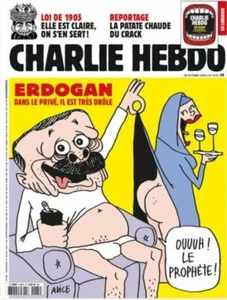 French Charlie Hebdo Erdogan Macron clash 2020 cartoons Islam Prophet - Picture 1 of 1