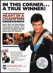 HERZ EINES CHAMPIONS: RAY MANCINI STORY__Orig. 1989 Trade Print AD__ROBERT BLAKE - Bild 1 von 1