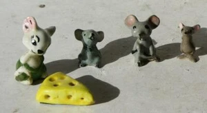 Ratón Ratones Estatuillas Hueso China Porcelana Miniatura Adorable Juego de 4 De Colección 2 - Imagen 1 de 1