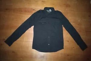 Men`s casual black shirt long sleeve - Wilberton - BLV - military style shirt - Picture 1 of 8