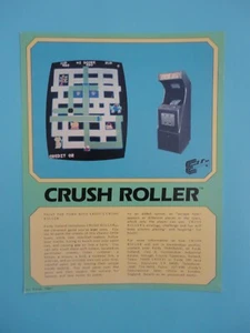 Crush Roller Video Arcade Machine Flyer Original Exidy Brochure V1 - Picture 1 of 1