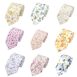 Corbata de negocios clásica pastel floral boda para hombre - Imagen 1 de 30
