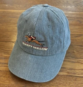 VTG Sleepy Hollow Country Club Blue Spellout Adjustable Golf Cap Hat USA Made - Picture 1 of 7