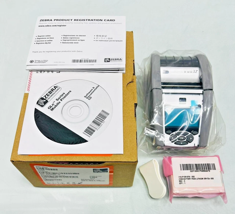 Zebra QLn220 Label Printer Mobile Healthcare Bluetooth WiFi QH2-AUNAEM00-00, NEW - Image 1 of 4