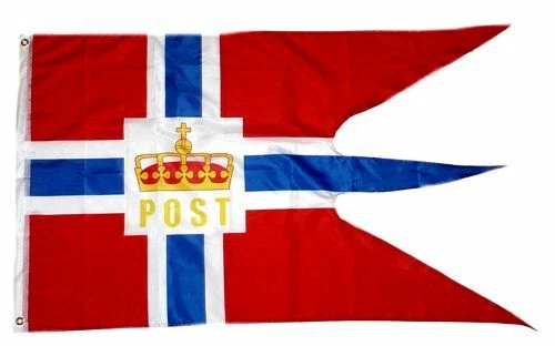Flagge / Fahne Norwegen Post Hurtigruten Hissflagge 90 x 150 cm - Bild 1 von 1