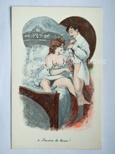 SEXY vintage nude nu erotic cartolina CPA postcard 8 Encore le beau