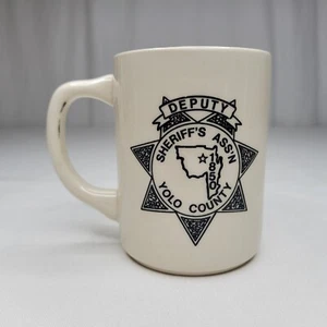 VINTAGE Yolo County Sheriffs Department Mug Coffee Cup Pig Destruction Derby CA - Picture 1 of 12