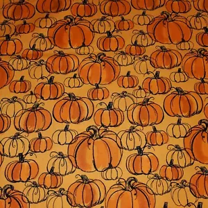 Robert Kaufman Fabric Fall Pumpkin Patch  FQ HY BTY Pumpkins 100% Cotton - Picture 1 of 2
