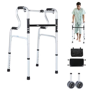 Rollator Gehhilfe Leichtgewicht Gehrahmen starr bis 180 kg faltbar mit 4 Räder - Bild 1 von 11