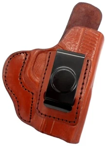 Right Hand Black Brown Leather IWB Inside Pants Concealment Holster - CHOOSE - Picture 1 of 13