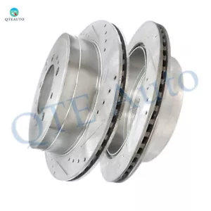 Rear Drilled Slotted Disc Brake Rotors For 2008-2011 2013-2021 Lexus LX570 Base - Picture 1 of 7