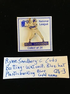 Vintage Lapel Pin Rare Ryne Sandberg Chicago Cubs  - Picture 1 of 1