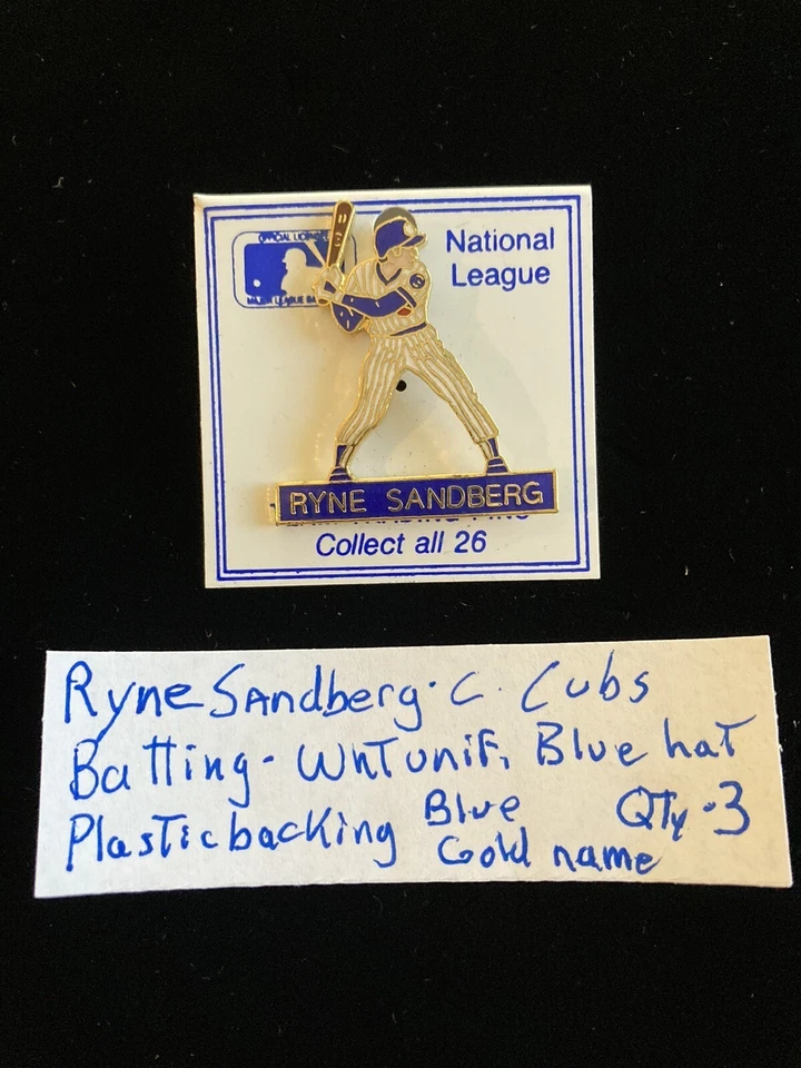 Vintage Lapel Pin  Rare Ryne Sandberg Chicago Cubs ￼ - Image 1 of 1