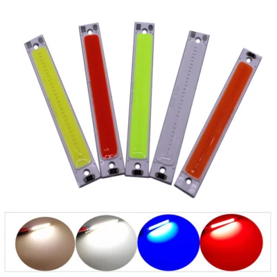3W COB LED 60x8mm 3V 6V Red Blue Cold Warm White COB Strip LED light Source Bar - Image 1 of 4