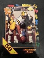 1991 Wild Card Football 50 Stripe Blake Miller LSU