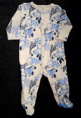 Carter's Infantil Bronceado Dormir Azul Marino Selva Animal Estampado Talla 6 Meses NUEVO Foto 1 de 4