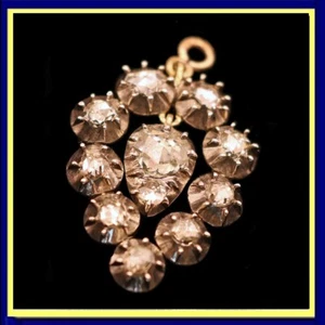 Antique Georgian pendant heart silver gold diamonds 18th century French (7560) - Picture 1 of 11