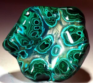 3 inch 8.2 oz Top Vivid Chrysocolla with Malachite, Congo! CR223 - Picture 1 of 5