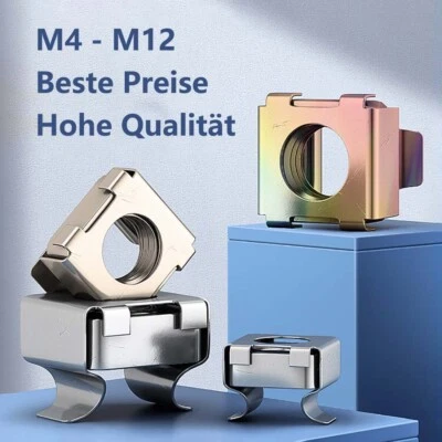 Käfigmuttern Stahl verzinkt / Edelstahl für Rackschiene Käfigmutter M4 - M12 - Bild 1 von 4