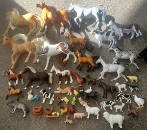 Schleich, Breyer & Justplay Horses, Cows, Dogs, Sheep, Goats FARM ANIMALS LOT - Picture 1 of 13