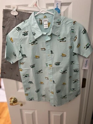 Carters Boys 2 Piece Shirt & Short Set NWT Size 10. - Image 1 of 4