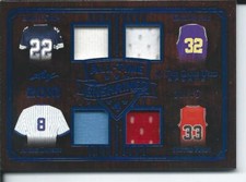 2019 Leaf ITG Used Sports SMITH DAWSON MALONE PIPPEN Enshrined Quad Jersey 29/35