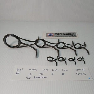 8+1 Fuji Tackle SIC Gunmetal HVSG SVSG 8ft-10ft Spinning Fishing Rod Guide Set - Picture 1 of 8