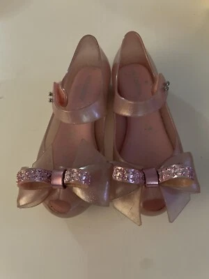 Mini Melissa Oro Rosa Mary Janes Talla 11 Niñas Pequeñas Primavera Pascua Foto 1 de 4