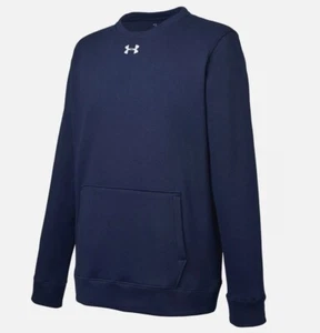 Under Armour Hustle Fleece Crewneck Sweatshirt Tasche Blau 1302159 Herren Gr.XL - Bild 1 von 4