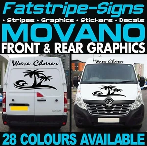 to fit VAUXHALL MOVANO GRAPHICS STICKERS STRIPES DECALS CAMPER VAN SWB MWB - Picture 1 of 2