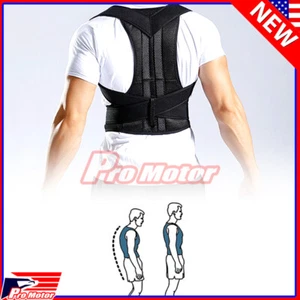 Back Posture Correction Corrector Support Shoulder Brace Belt Therapy Men Women - Picture 1 of 6